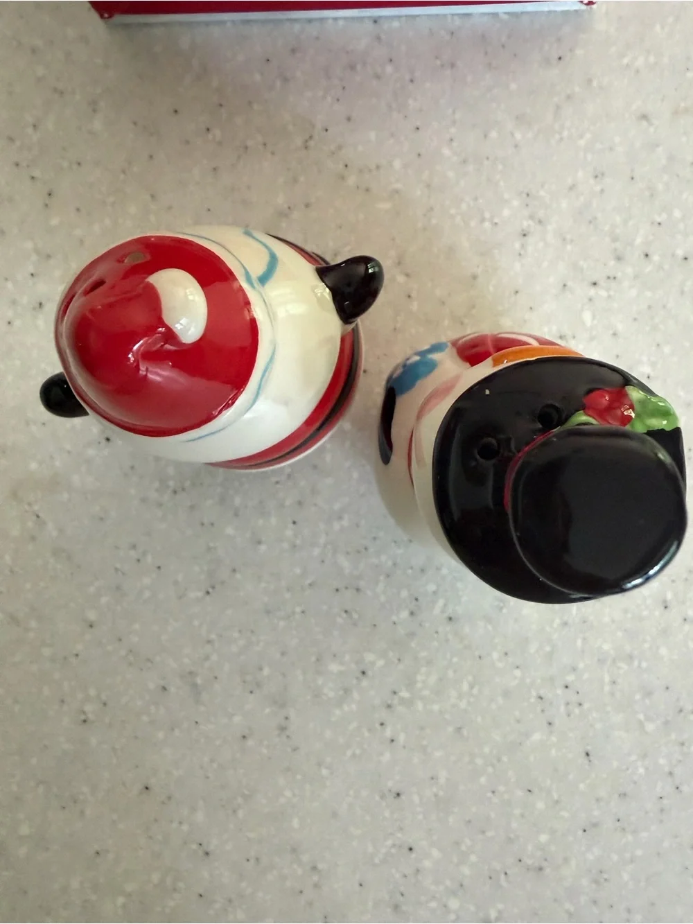 Pier 1 Imports Christmas Salt & Pepper Shakers. Snowman & Santa! Cottagecore